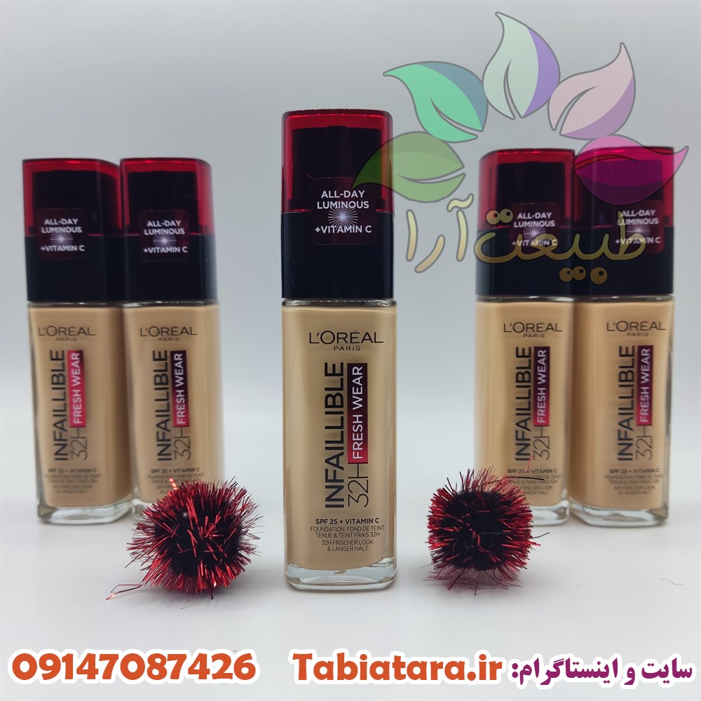 کرم پودر شیشه ای لورال L'OREAL مدل INFAILLIBLE 32h