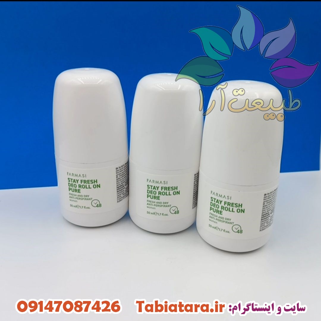 مام رول ضد تعریق فارماسی زنانه مدل STAY FRESH DEO ROLL ON PURE