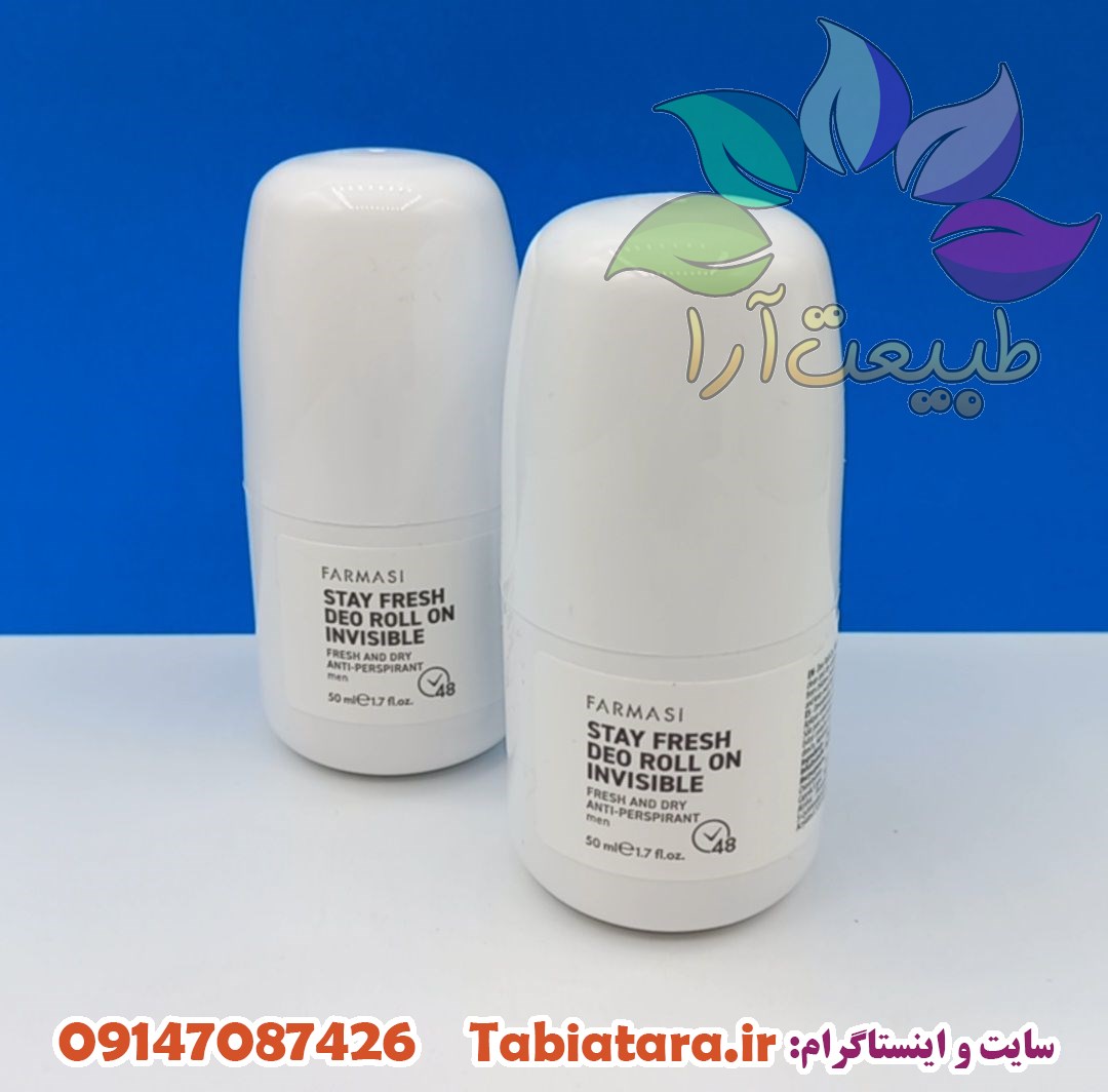 مام رول ضد تعریق فارماسی مردانه مدل STAY FRESH DEO ROLL ON INVISIBLE