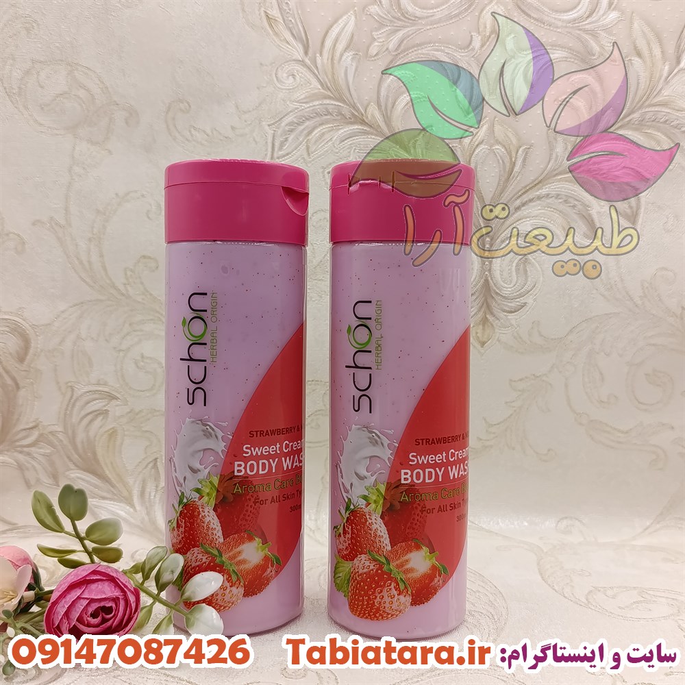 شامپو بدن توت فرنگی شون