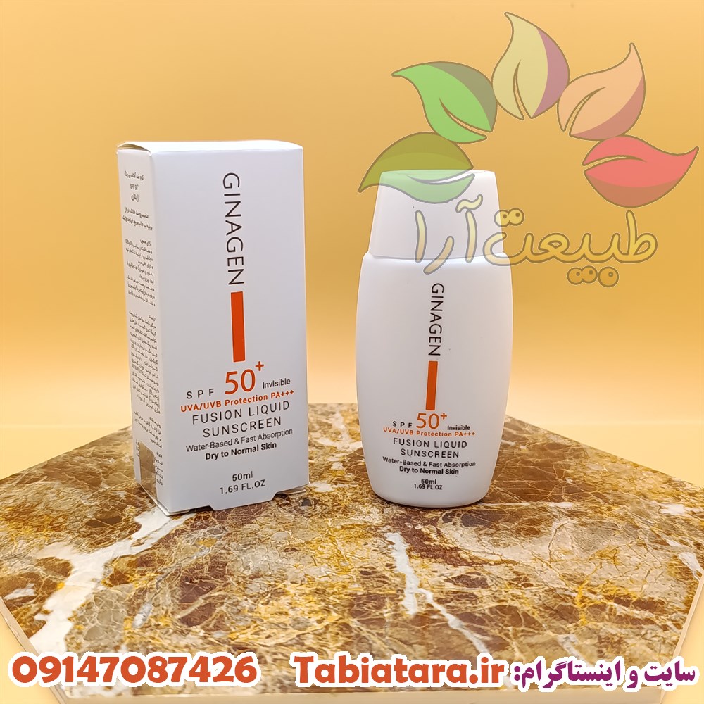 ضدآفتاب فلوئیدی ژیناژن بی رنگ پوست خشک